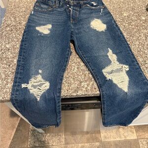 Levi's 501 distressed Blue Denim Jeans